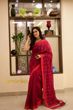 Handwoven Blended Cotton Saree with Running Blouse