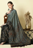 Naturally Dyed Ajrakh Modal Saree
