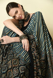 Naturally Dyed Ajrakh Modal Saree