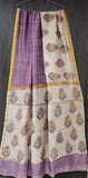 Handblock bagru printed Chanderi Saree