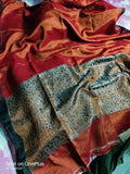 Handwoven Tissue Linen Saree with Blouse