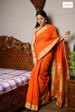 Handwoven Linen Saree With Blouse - Ramanika