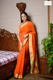 Handwoven Linen Saree With Blouse - Ramanika