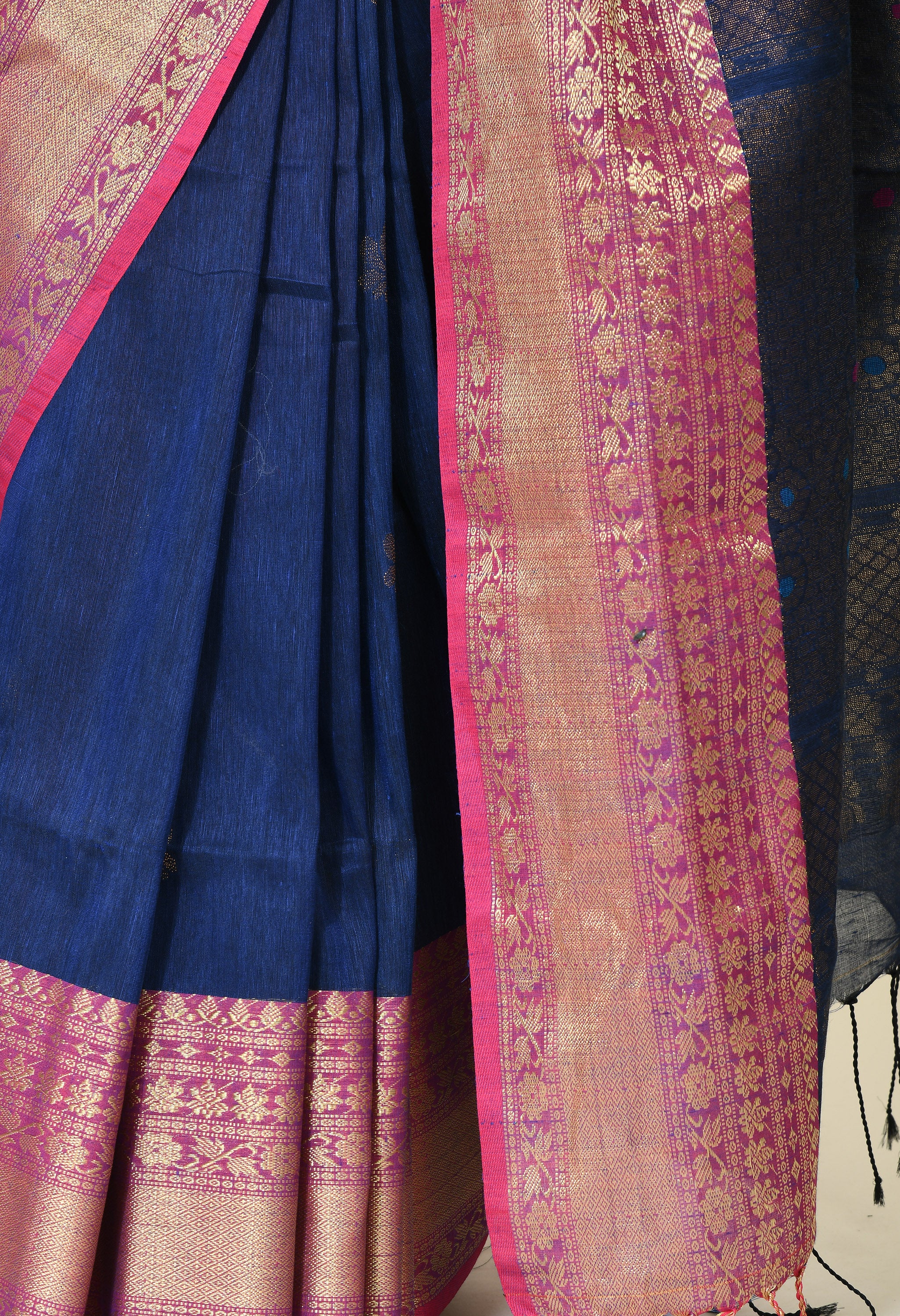 Banarsi Linen Saree (Blue)