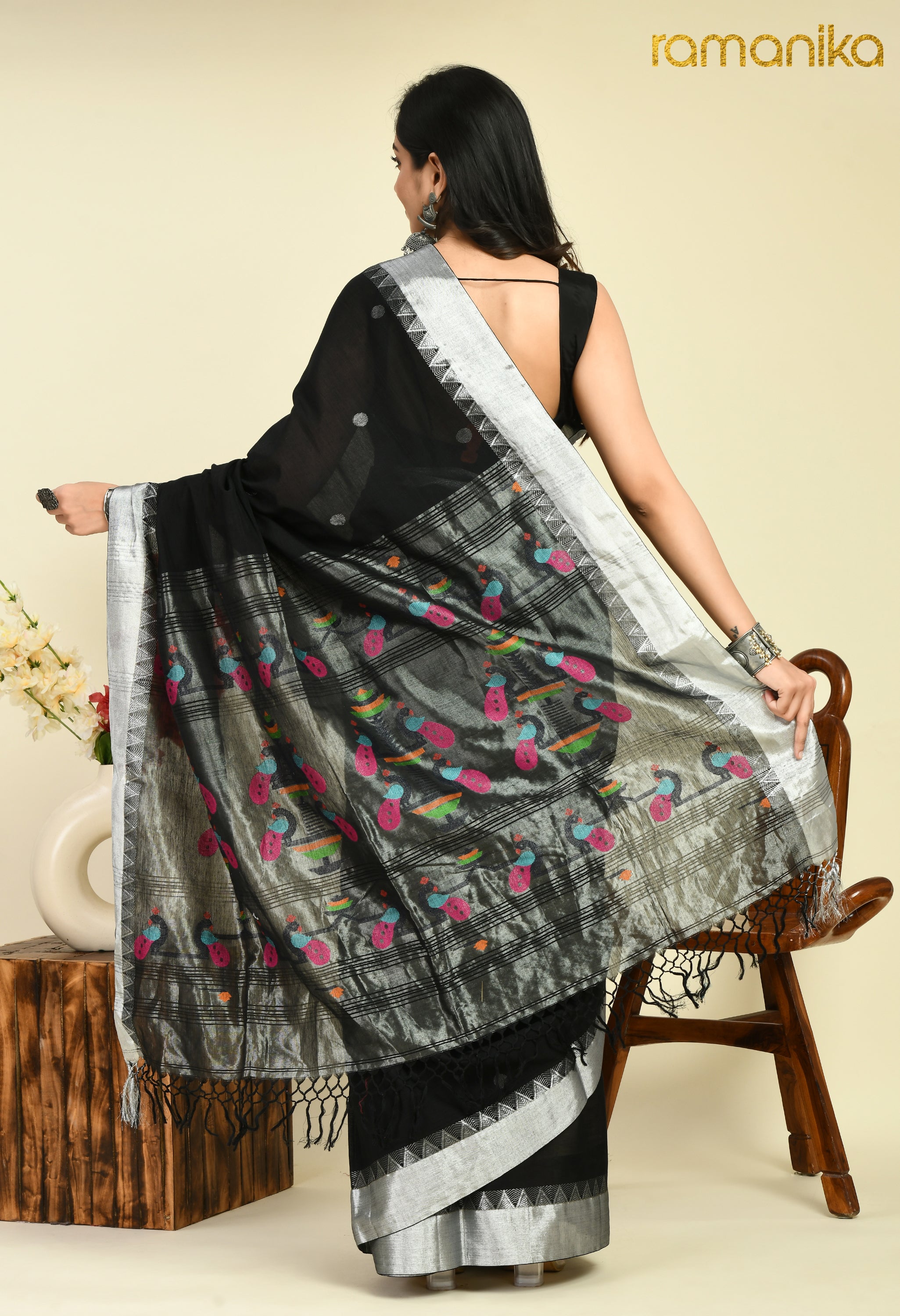 Handwoven Cotton Paithani Saree