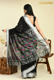 Handwoven Cotton Paithani Saree (Black)