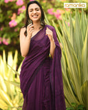 Malmal Cotton Sequin Saree