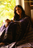 Banarasi Linen Saree (Violet)