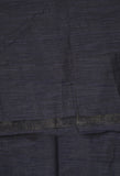 Handwoven Saree with Running Blouse - Navy blue