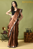 Mal Tissue Copper Saree with Blouse