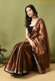 Mal Tissue Copper Saree with Blouse