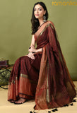 Mal Cotton zari Saree (Maroon)