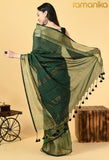 Mal Cotton Zari Saree (Green)
