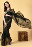 Mal Cotton Zari Saree- black