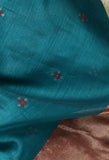 Handwoven Saree with Running Blouse (Blue)