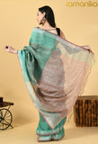 Multicolour Linen Saree with Running Blouse