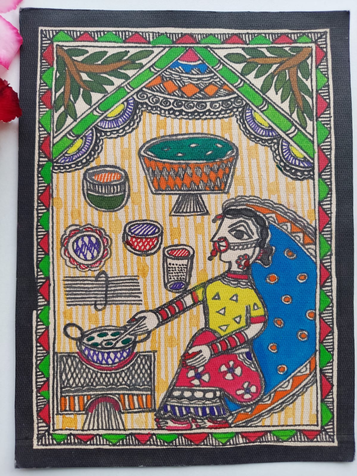 Madhubani Painting by Hema Kumari